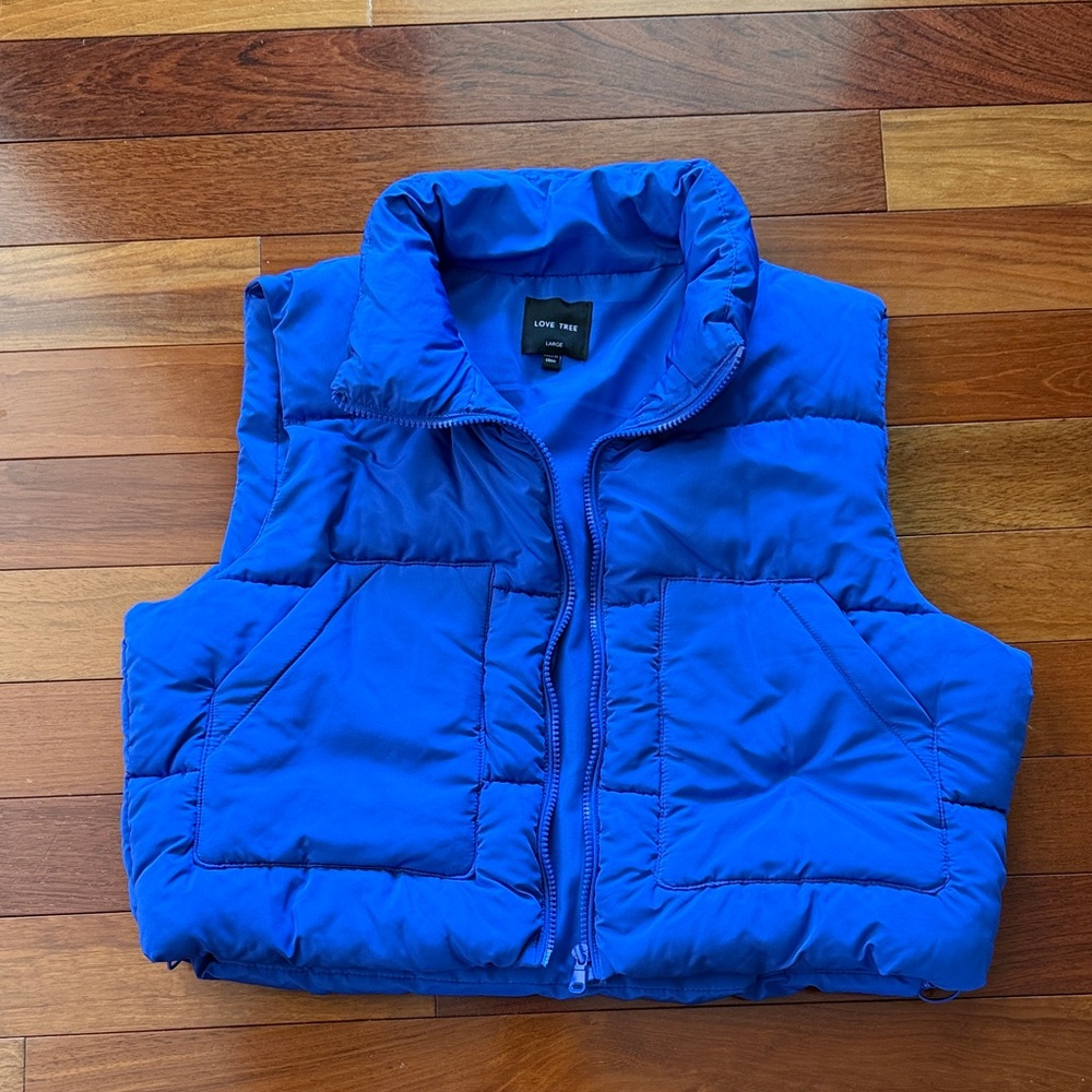 Love Tree Royal Blue Puffer Vest